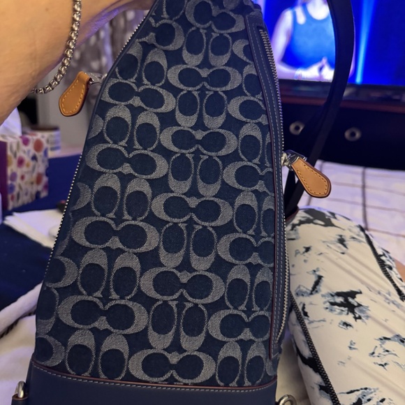 Dominic sling pack in signature denim - Picture 2 of 5